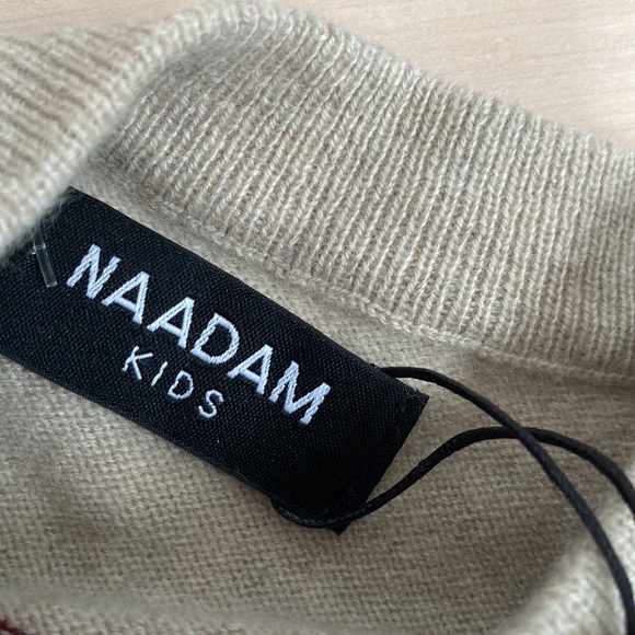 NAADAM kids 100% cashmere oatmeal sweater 7-8 - Picture 8 of 14